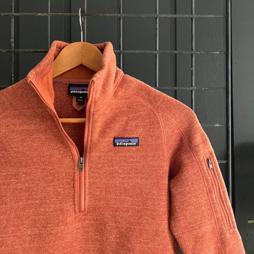 Size XS - Patagonia Better Sweater Quarter-Zip Fleece Pullover - Burnt Orange - Picture 2 of 5